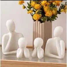 kit família decoração 4 intens,moderna em gesso