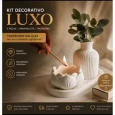 decoração modelo fênix vaso +bandeja e flor porta vela