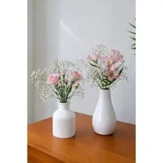 kit 2 vasos modernos estilo minimalista em gesso sala ,quarto, lavabo ,banheiro