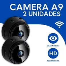 Kit 02 Cameras A9 HD Visão Noturna Wifi Câmera 1080P Sem Fio Vigilância e Segurança