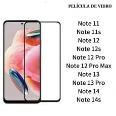 Kit 3Pcs/5Pcs Película De Vidro Temperado 3D Para Redmi Note11 Note12 Note13 Note 11 12 13 14 14s pro Max Note14 4G 5G