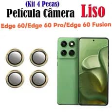 Kit (4 Pcs) Película Protetora de Lentes de câmera Lisa para Motorola Edge 60 Pro Fusion