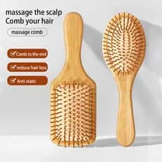 Escova Para Cabelo De Bambu De Madeira Premium Melhora O Crescimento Do Prevenir A Queda De Pente Dentes Grandes Escovas Saudável Salão
