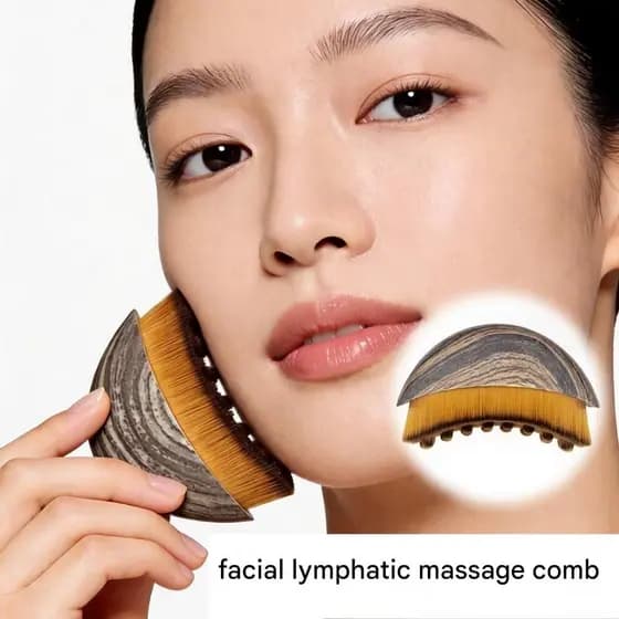 Escova De Massagem De Drenagem Linfática Massageador De Mandíbula De Pescoço Ergonômico Macio Ferramenta De Contorno Fac