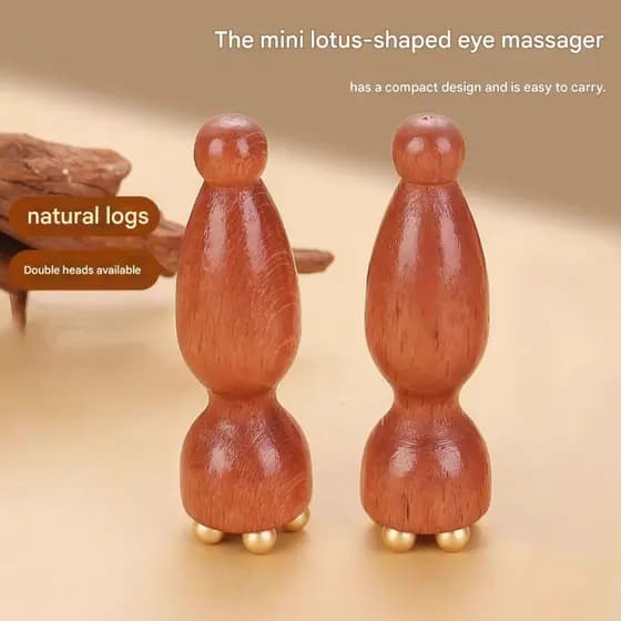 [Novo] Massageador Facial Massagem Para Os Olhos Vara Latão Lotus Pod Rolo Ferramenta Gua Sha Rosto Corpo Acuponto Terap