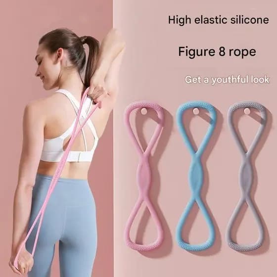 Faixas De Resistência De Silicone Para Casa Yoga Corda Elástica Elásticas Exercícios Braço Traseiro Treino De Corpo Inte