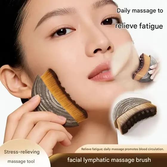 Massageador Facial Novo Contorno Linfático Escova Drenagem Linfática Manual Para Rosto Ergonomicamente Projetado Caber N
