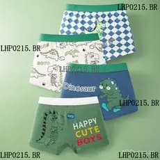 Cueca Infantil 4 Peças Cueca Infantil de Algodão Puro Cueca Meninos Boxer Meninos Infantil