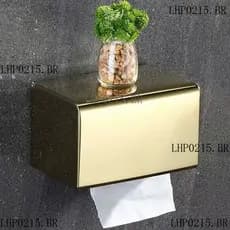 Suporte De Papel Higiênico Para De 20cm De Comprimento Ouro Caixa De Lenços Parede Acessórios De Banheiro
