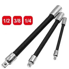 1/4 & 3/8 & 1/2 Chave De Catraca Flexível De Extensão De Haste Longa Adaptador