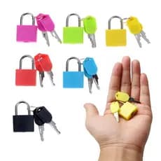 Novo Pequeno Mini Cadeado De Aço Forte Viagem Minúsculo Mala Bloqueio Com 2 Chaves