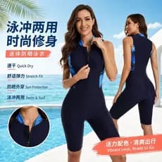 Maiô de mergulho sem mangas de peça única, roupa de banho com proteção solar, roupa de mergulho, moda praia feminina no