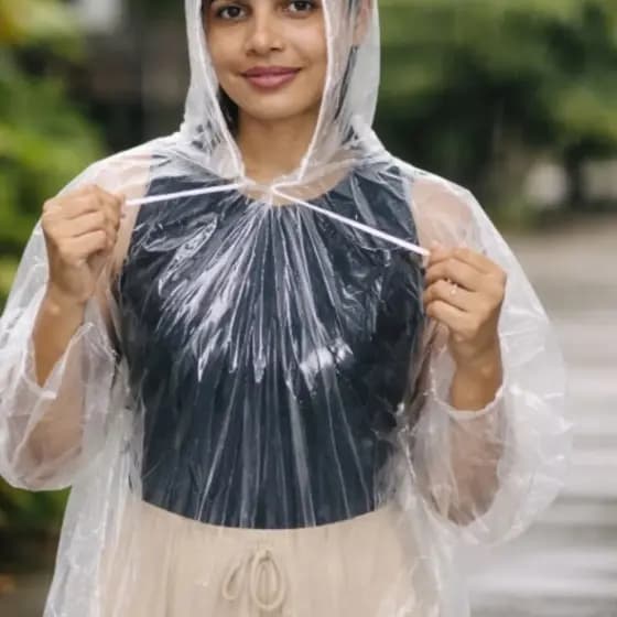 KIT 5 CAPAS DE CHUVA TRANSPARENTE UNICO SHOW DESCARTAVEL RESISTENTE