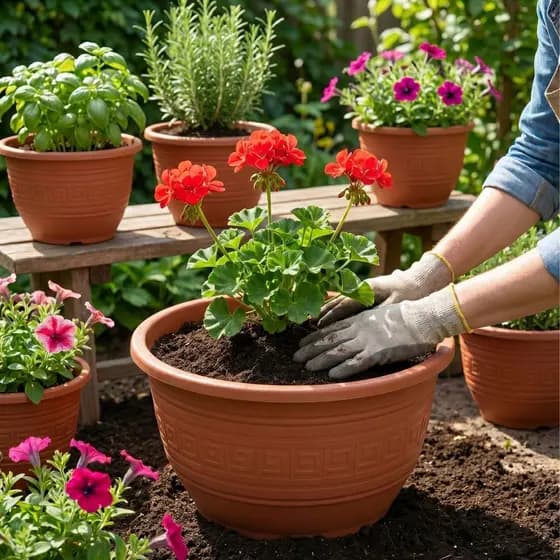 KIT 5 VASOS PLANTA BACIA 3OCM TERRACOTA