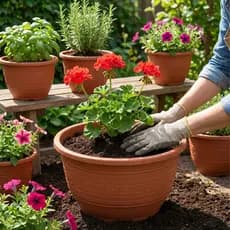 KIT 5 VASOS PLANTA BACIA 3OCM TERRACOTA
