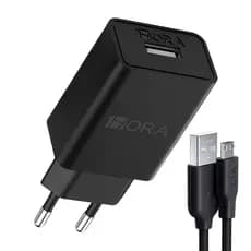 Carregador Usb 1Hora com Cabo Micro Usb 2.0A Preto