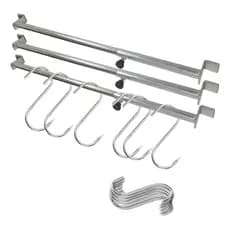 Suporte Tendal Freezer 3pçs E 12 Ganchos S1c Estanhado