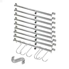 Suporte Tendal Freezer 9 Pçs E 12 Ganchos S1c Estanhado