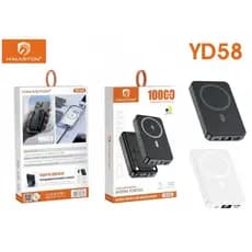 Carregador Portátil Power Bank Turbo 20w Bateria 10000mah 20w Por indução Magnético Com Suporte