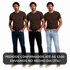 Kit 3 Calça Masculina Jeans Lycra Roupas Masculina Premium