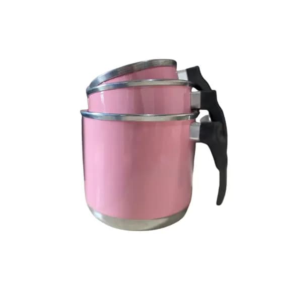 Canecão Leiteira fervedor Pop Rosa em Alumínio Leve – Avulso ou Kit com 3 Tamanhos 12, 14 e 16 CM Promoçao