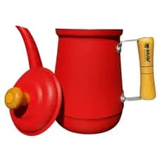 Bule de Alumínio Repuxado 1L Vermelho, Rosa ou Cinza Texturizado - Cozinha Retrô e Charmosa