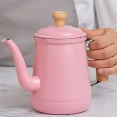 Bule de Alumínio Repuxado 1L Rosa, Vermelho ou Cinza Texturizado - Cozinha Retrô e Charmosa