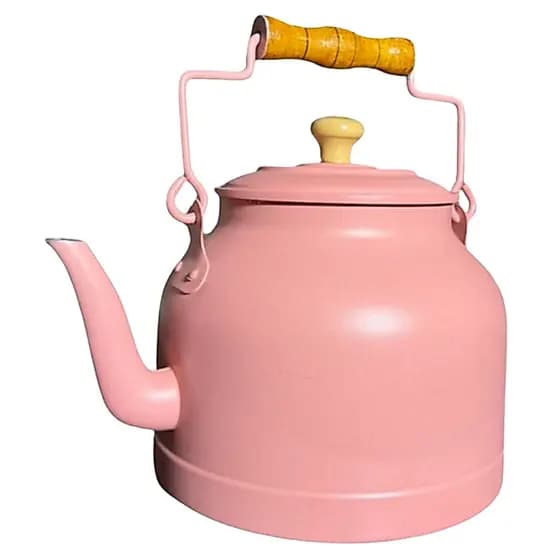 Chaleira de Alumínio Reforçado 2L e 1,9L Polida, Rosa, Vermelha ou Cinza texturizado Cozinha Rústica
