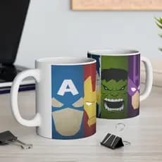 Caneca da Marvel de Ceramica 325ml branca personalizada Xicara