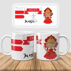 Caneca de Ceramica 325ml Orixa Iansa baby branca personalizada Xicara
