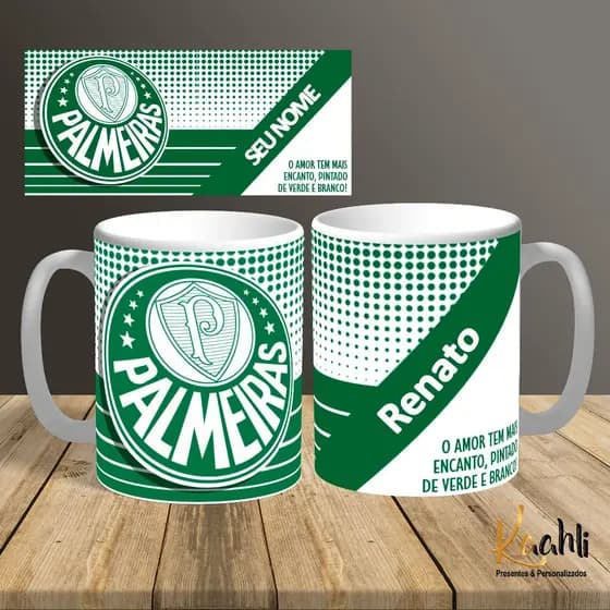 Caneca Time Palmeiras  xicara Personalizada Com Seu Nome presente perfeito