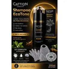 Shampoo Tonalizante Preto 200 ML - Tintura - Preta Para Cabelos - Sem Amônia