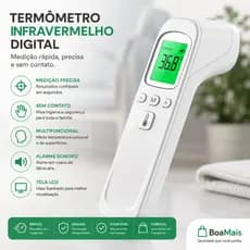 Termômetro Digital Infravermelho Sem Contato – Medição Precisa para Bebês e Adultos LCD/ Pratico