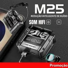 Fones De Ouvido Sem Fio Bluetooth M25 TWS Com Controle De Toque Redução De Ruído Estéreo Para Jogos Microfone