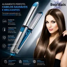Chapinha 2 em 1 Nano Titânio Profissional Alisadora e Modelador Bivolt para Cabelos Lisos e Ondulado