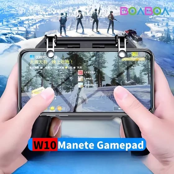 W10 Manete Gamepad Controle Para Celular Joystick Game Pad Suporte Analógico Pubg Free Fire Cod