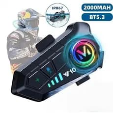 Fone de Ouvido moto Capacete Chamadas Mãos Livres Sem Fio Bluetooth 5.3 IPX6 á prova de água