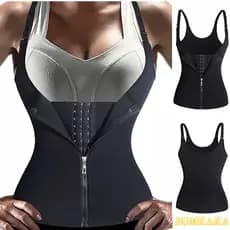 Colete Modelador Feminino com Cinto Modelador Duplo – Cinto Emagrecedor e Modelador Corporal