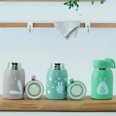 Garrafa Térmica Parede Dupla Em Inox Infantil Criança Cores