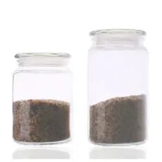 Kit 2 Potes De Vidro Tampa Hermética Para Mantimento Redondo