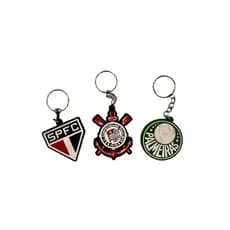 Kit 3 Chaveiros Times Paulistas – SPFC, Corinthians e Palmeiras
