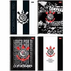 Caderno Univ. 160f 10m Corinthians - Foroni - 1 unidade variavel conforme estoque