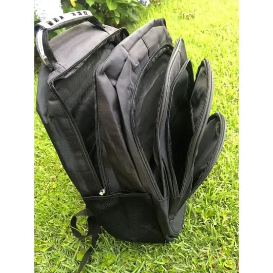 Mochila Escolar Trabalho/viagem Resistente Bem Espaçosa cor preto