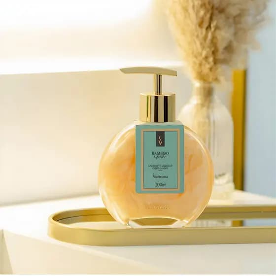 Sabonete Líquido Via Aroma 200ml Mais vendidos Luxo Para Lavabo Premium