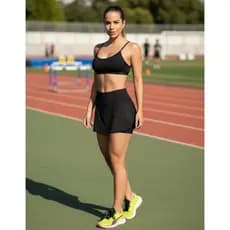 Conjunto Fitness Selene Feminino Short Saia E Top Fitness Academia Treino
