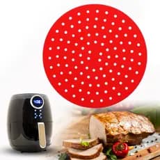 Tapete Protetor Silicone Para Air Fryer Fritadeira Universal Não Gruda - Redondo / Quadrado