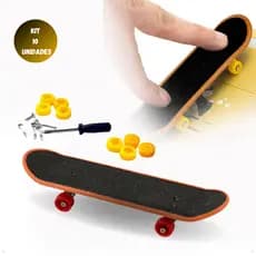 10 Skates De Dedo Com Lixa Fingerboard Presente Para Criança