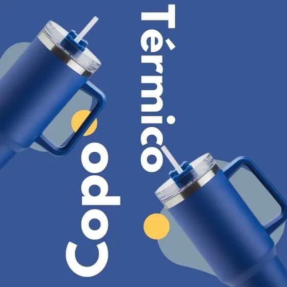 Caneca garrafa copo Térmica 1200ml Estilo Capacidade Generosa Canudo Plástico prática com logo