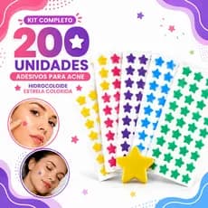 Kit Adesivos Para Acne Seca Espinha Inflamada Estrelas