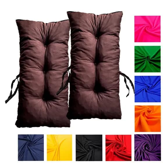 2 Almofadas 100x45 Super Confortável Para Cadeiras De Bambu Elegante